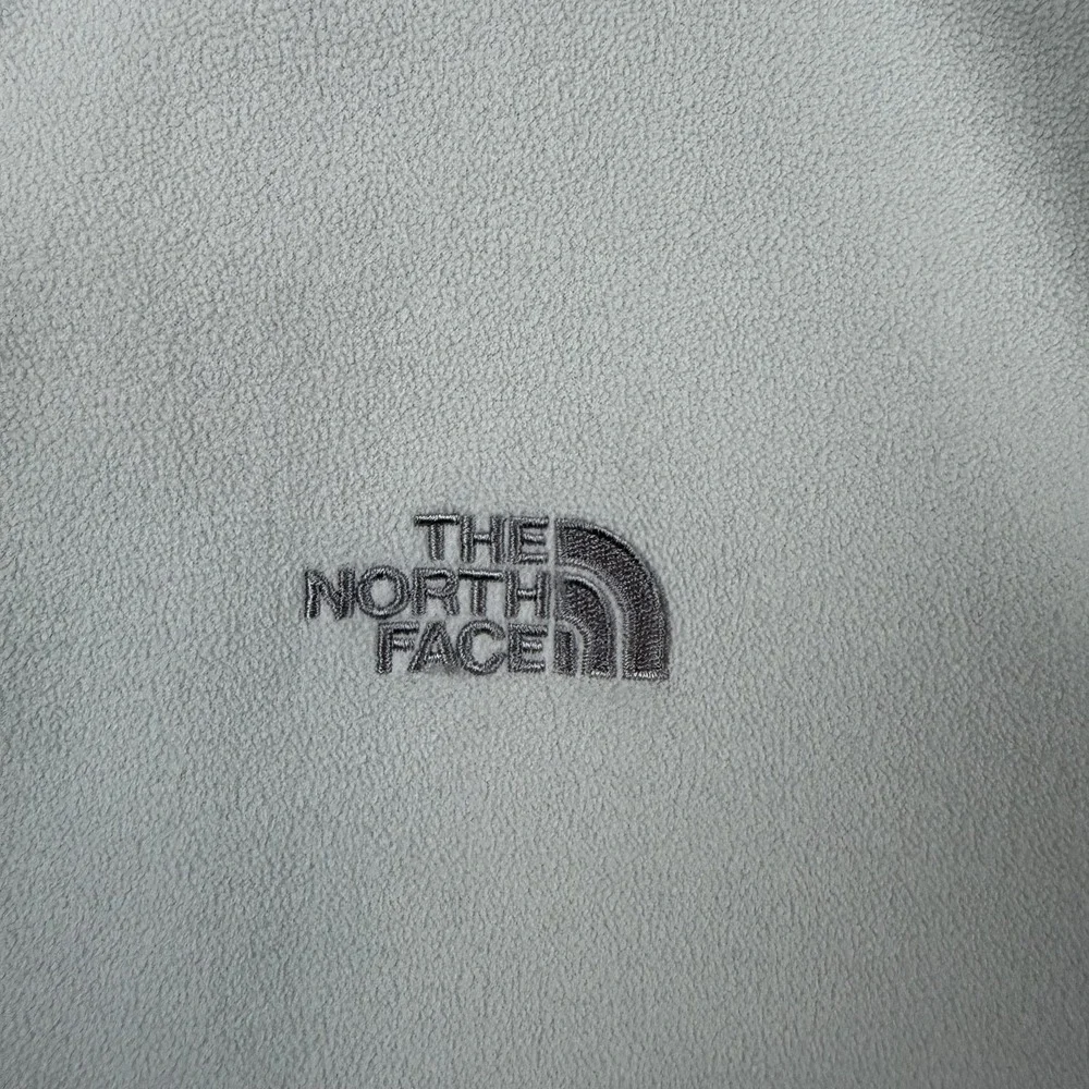 The North Face TKA 100 Fleece Pullover Mens XL White Gray 1/4 Zip Colorblock
